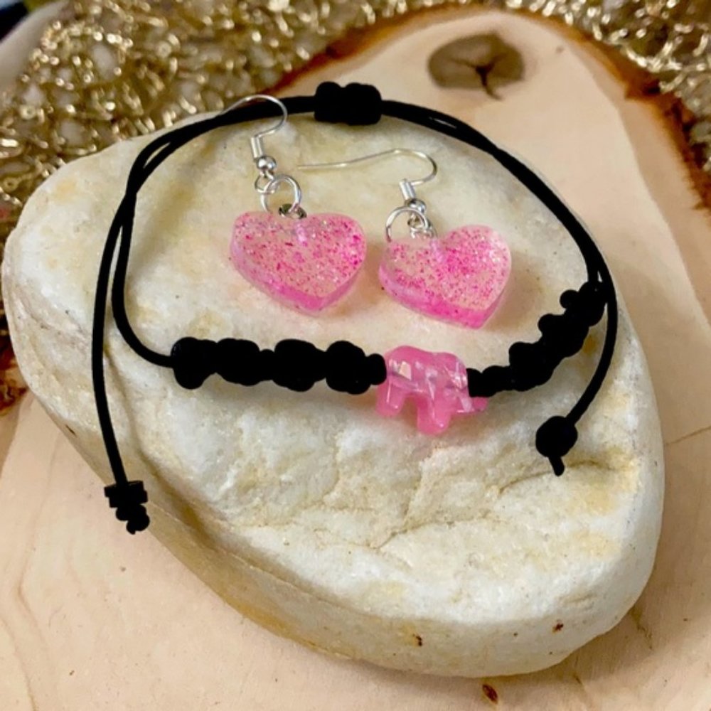 Love 💗 & Lucky Elephant 🐘 braided set